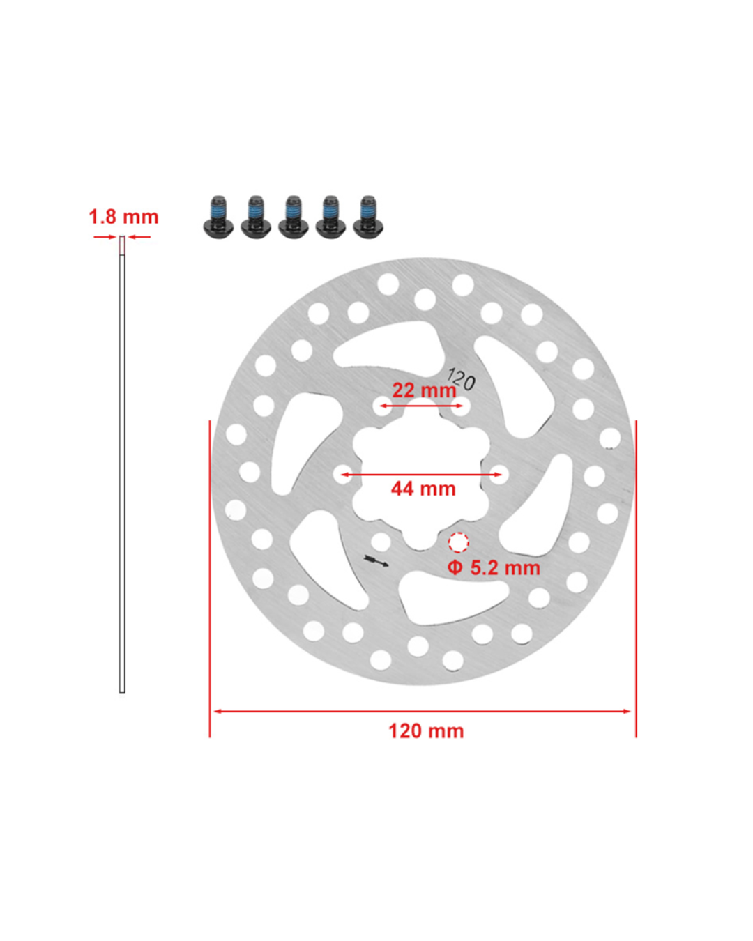 Disk 120mm 6 rupa za Xiaomi M365 PRO električni romobil