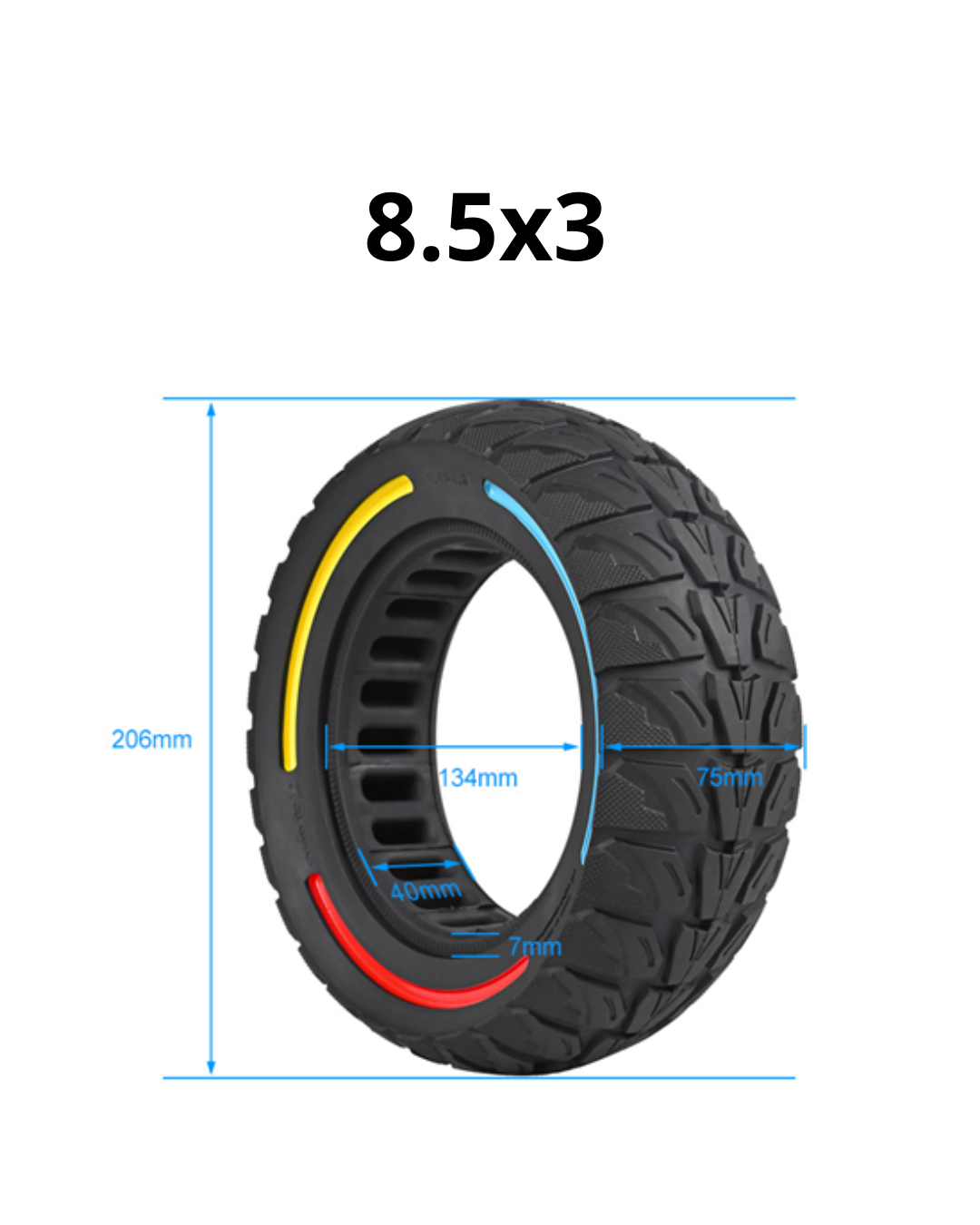 Puna / tvrda guma 8.5x3